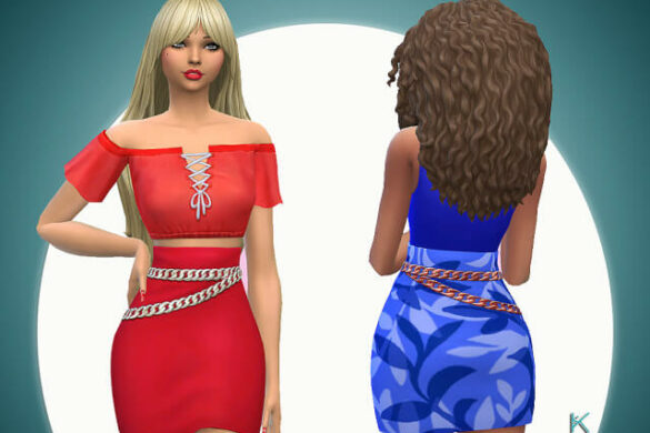 Sims 4 Rimings Kawaii Dress Set Dress 2 New The Sims Game