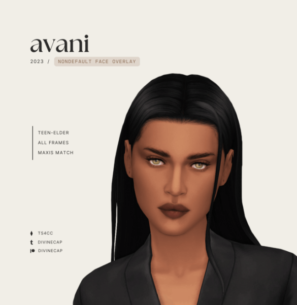Avani Nondefault Face Overlay The Sims Game