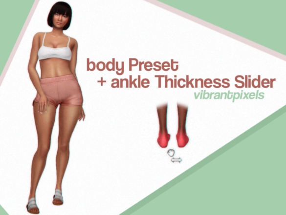 Sims 4 body preset ankle thickness slider