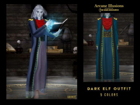 Sims 4 Arcane Illusions Dark Elf Outfit