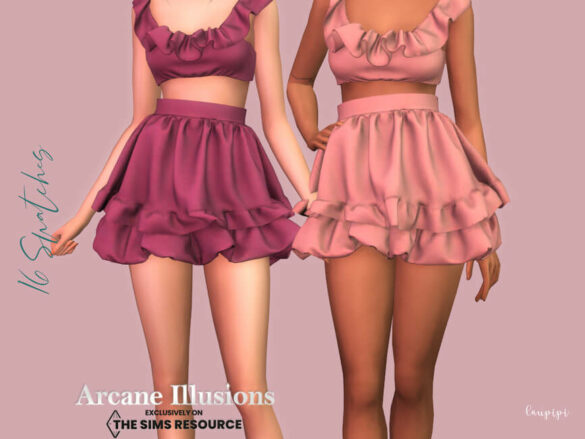 Sims 4 Arcane Ilusions Ruffle Skirt