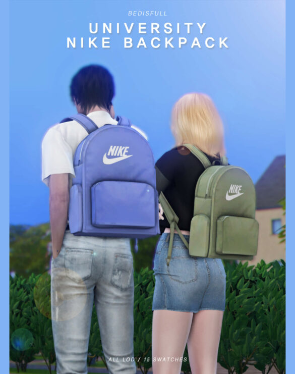 Sims 4 bedts4 university nike backpack