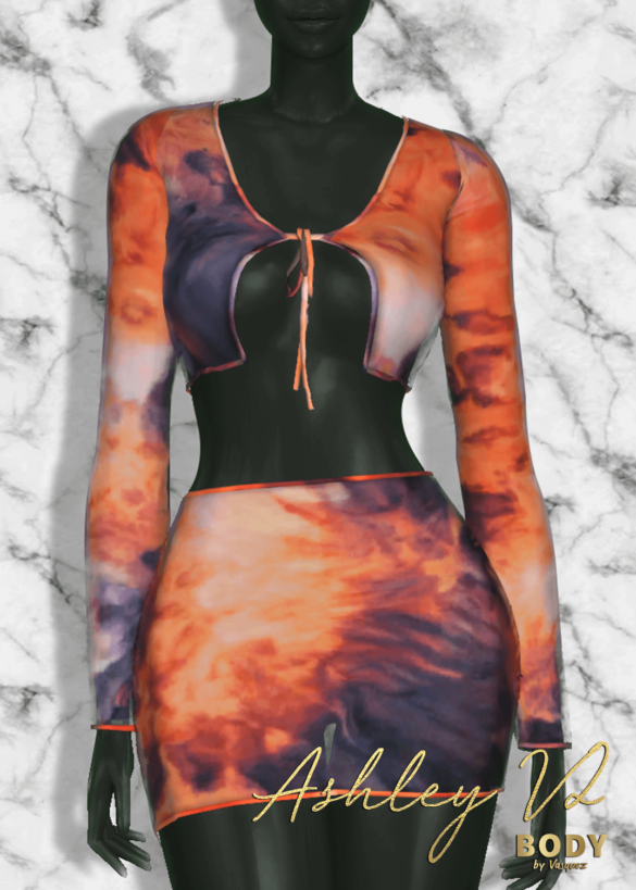 Sims 4 body by vasquez tie dye collection new meshes
