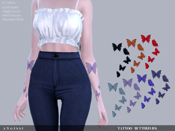 Sims 4 Butterflies tattoo