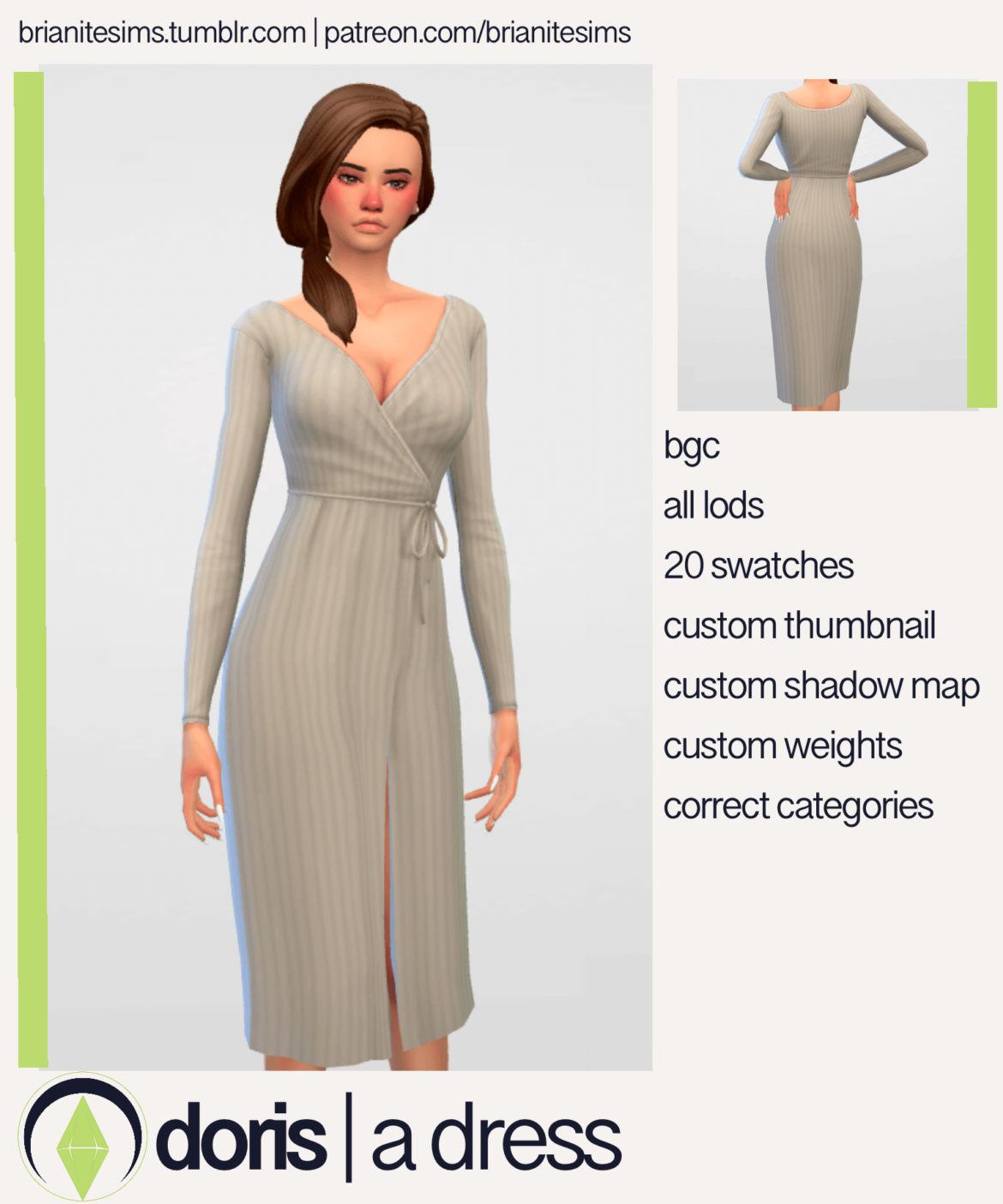 Sims 4 doris dress
