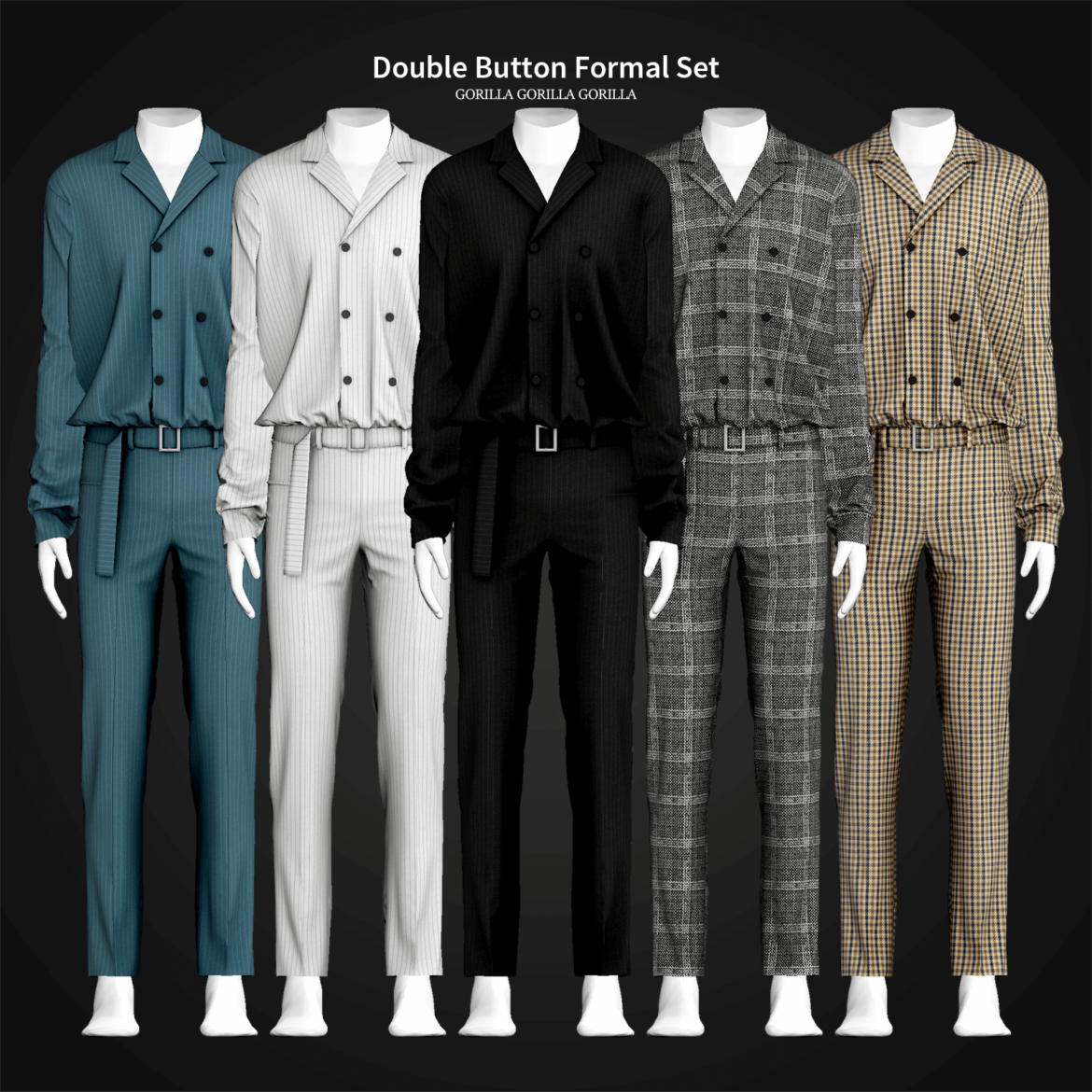 Sims 4 double button formal set full bodytopbottom new