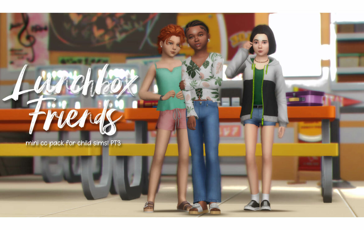 lunchbox friends mini cc pack for child sims pt3