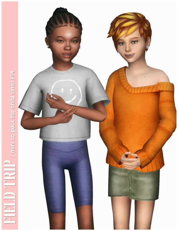 Sims 4 field trip mini cc pack for child sims pt4