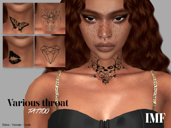 Sims 4 IMF Tattoo Throat Various