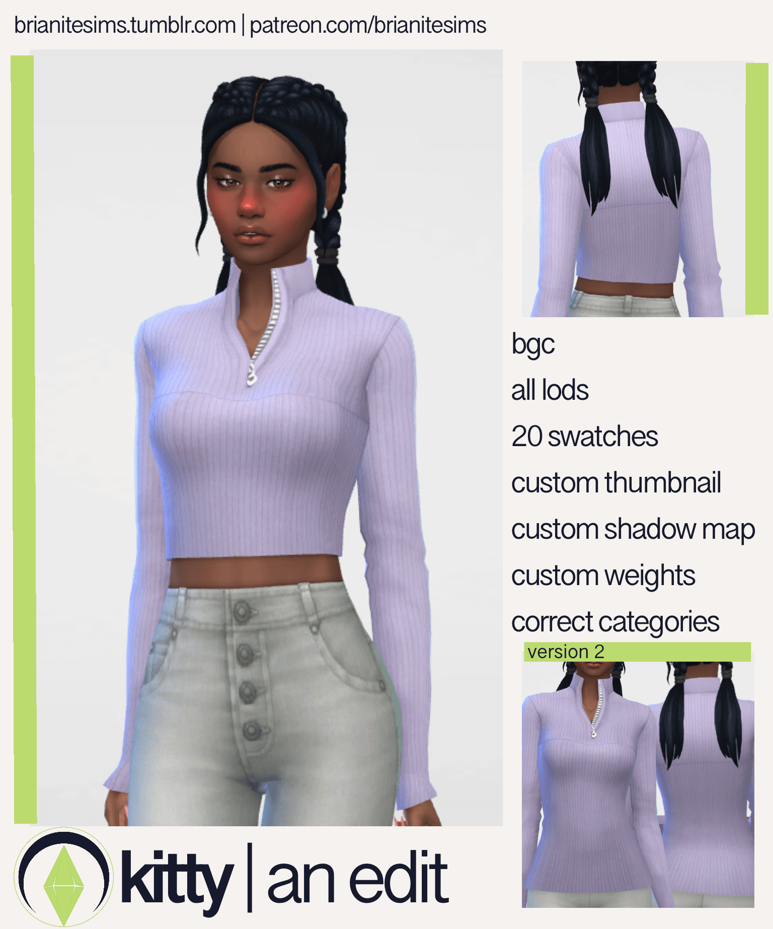 Sims 4 kitty sweatshirt - The Sims Game
