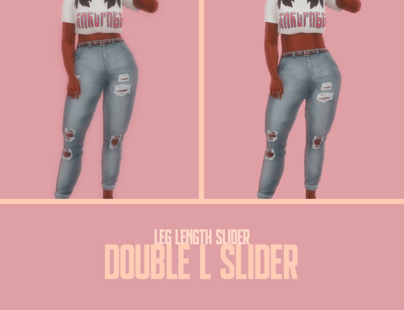Sims 4 leg length slider unisex slider