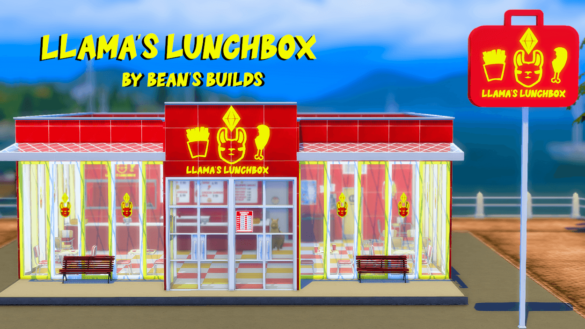 Sims 4 llamas lunchbox a fictional cc light small