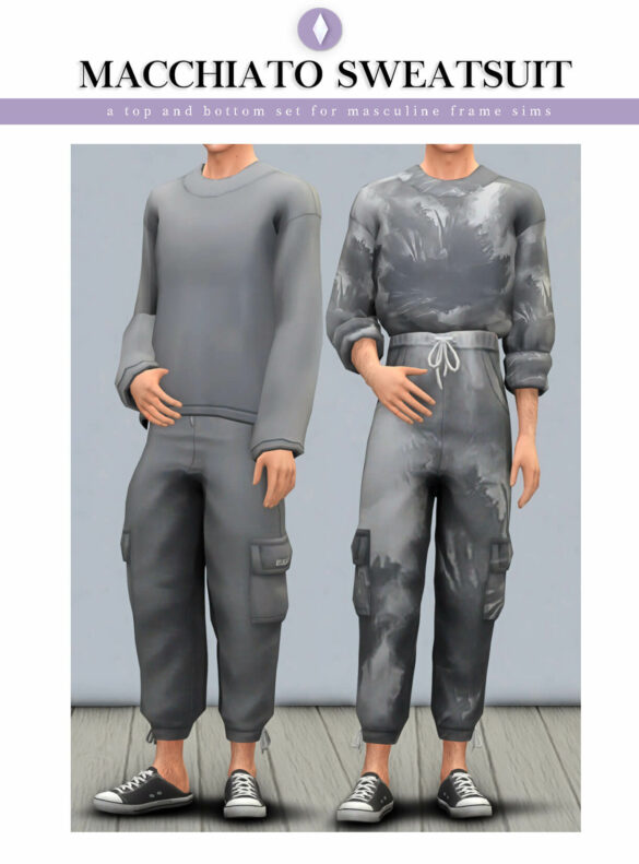 Sims 4 macchiato sweatsuit set