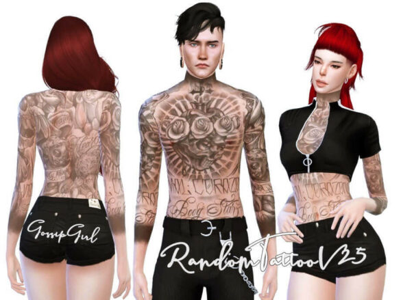 Sims 4 Random Tattoo V25