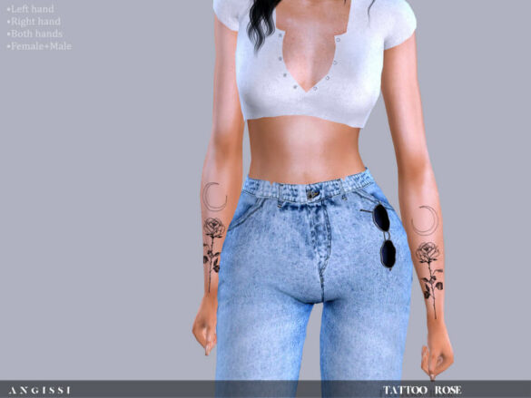 Sims 4 Rose tattoo