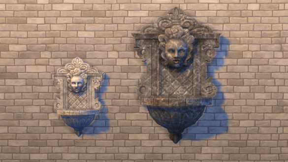 Sims 4 Stone Faced Wall Fountain Overhaul