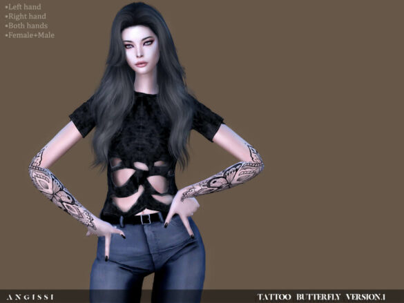 Sims 4 Tattoo Butterfly version 1