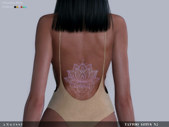 Sims 4 Tattoo Lotus n2