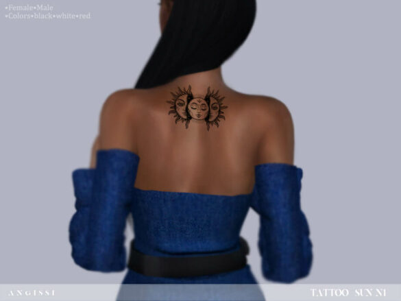 Sims 4 Tattoo Sun n1