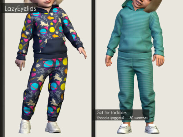 Sims 4 LazyEyelids Set For Toddlers