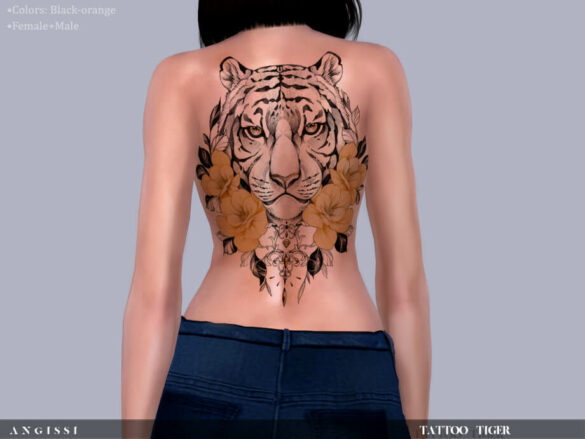 Sims 4 Tiger tattoo