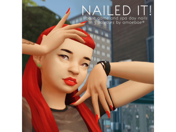 game and spa day nails in 3 palettes by amoebae