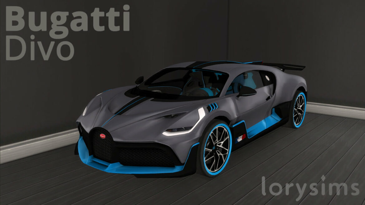 Sims 4 2019 Bugatti Divo at LorySims