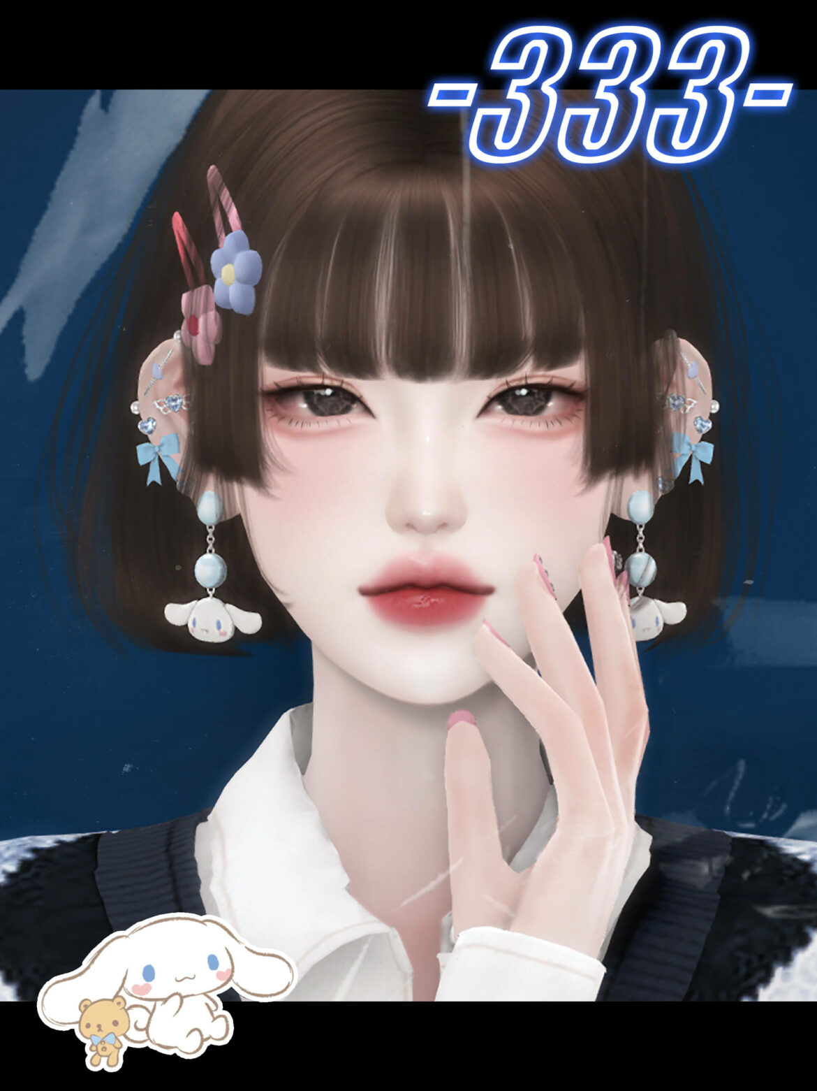 Sims 4 333cinnamoroll earring tegoryearringlasses