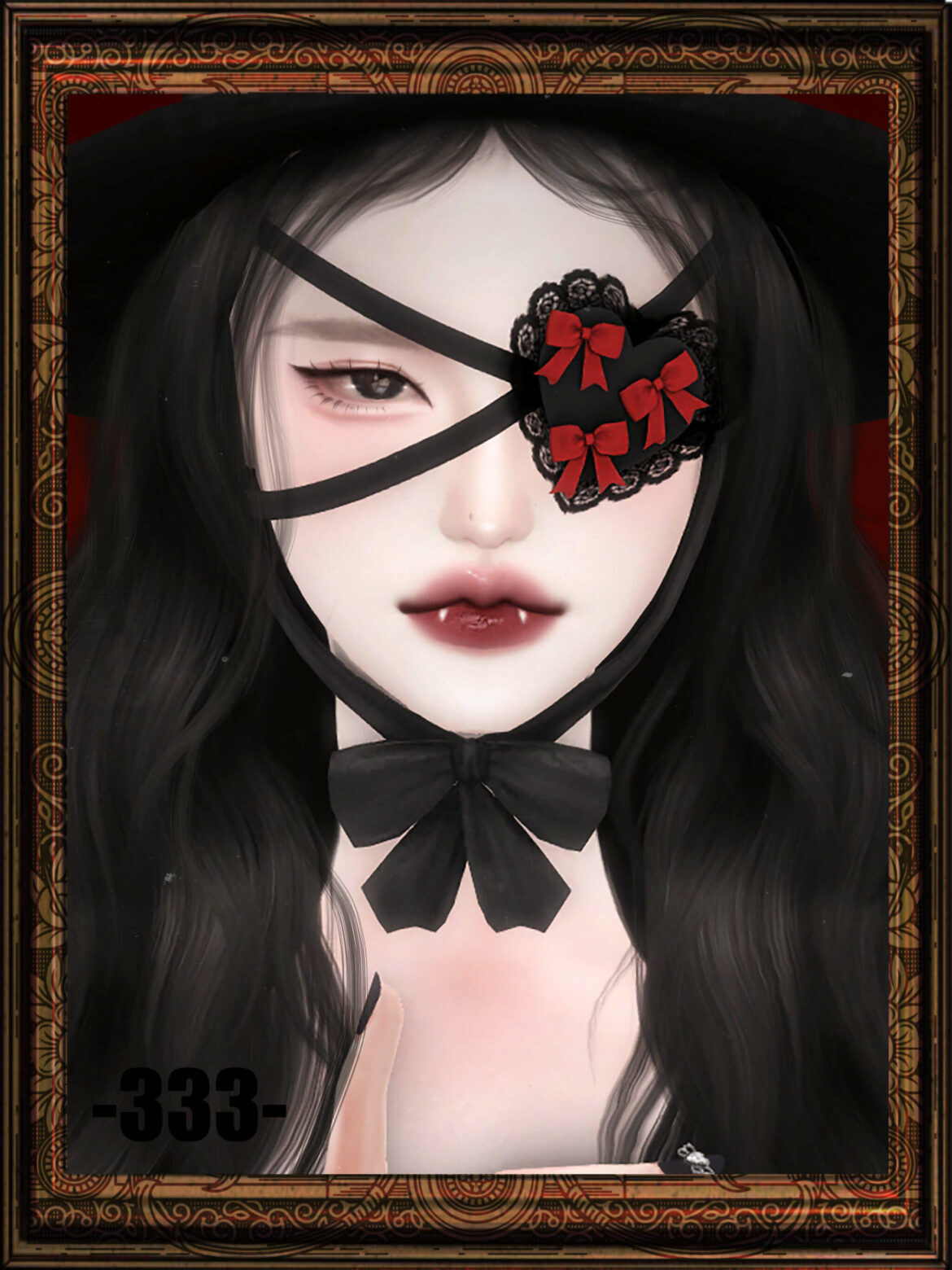 Sims 4 333love bow eye mask
