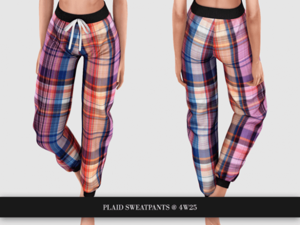 Sims 4 4w25 – Plaid Sweatpants