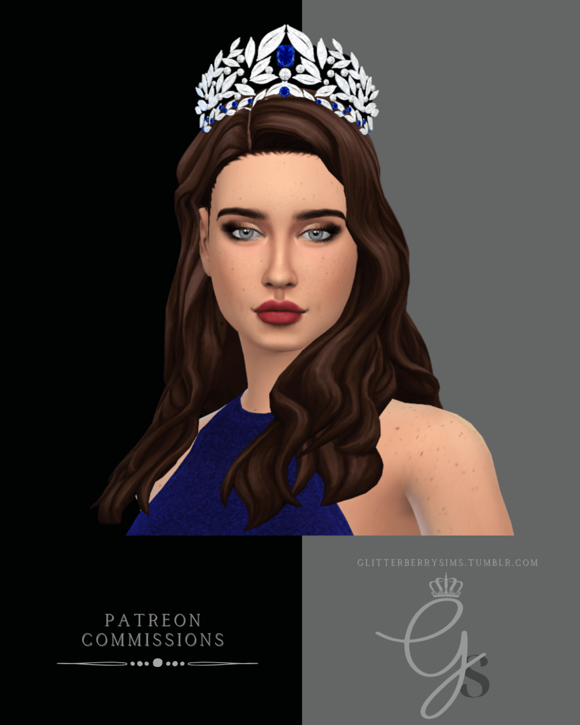 Sims 4 A gorgeous sapphire leaf tiara - The Sims Game