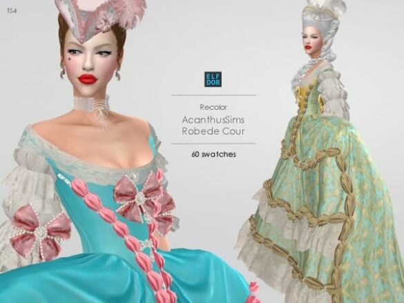 Sims 4 AcanthusSims Robe de Cour RC