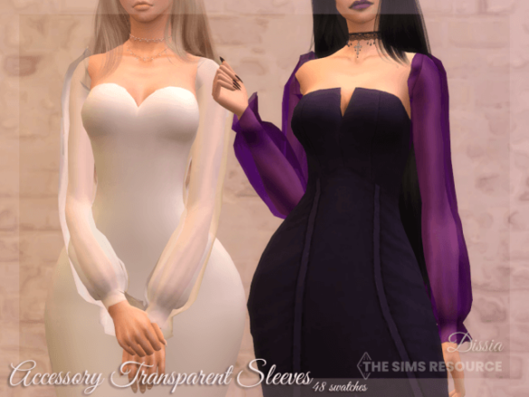 Sims 4 accessory transparent sleeves
