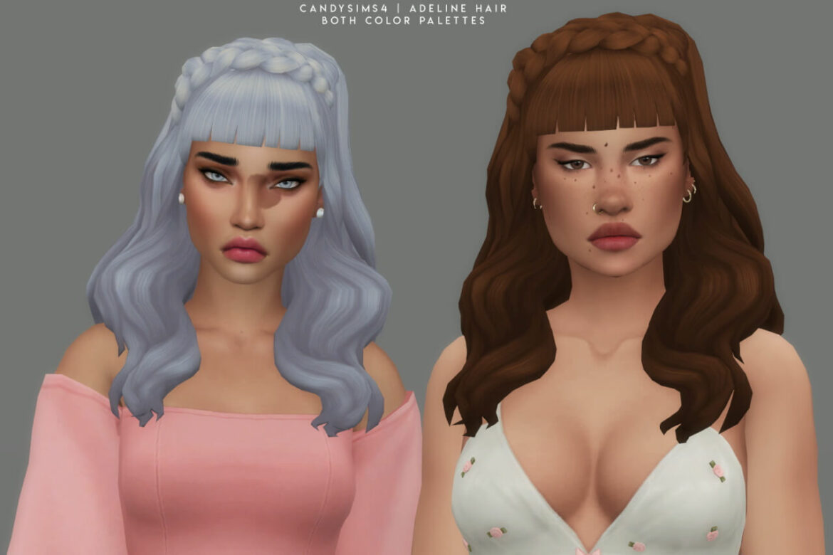 Sims 4 Adeline Hair by Candy Sims 4