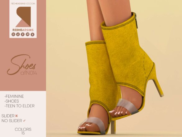 Sims 4 AF SHOES N014 REDHEADSIMS