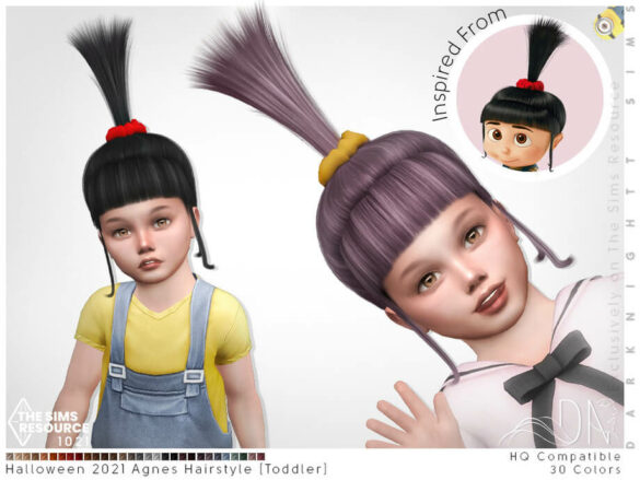 Sims 4 Agnes Hairstyle Toddler DarkNighTt