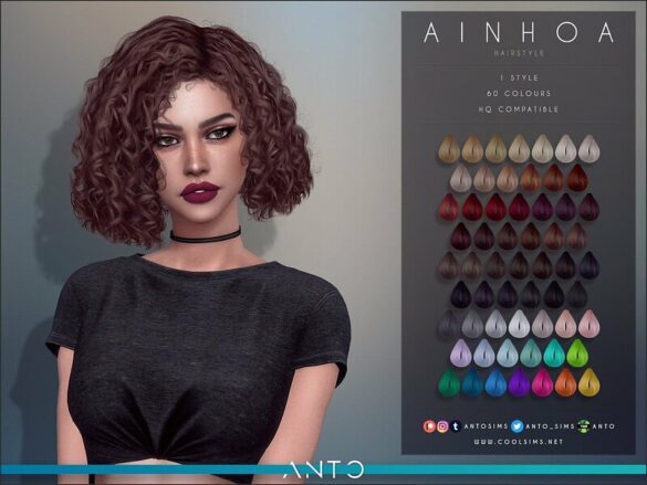 Sims 4 Ainhoa Hair by Anto