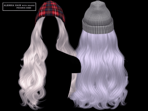 Sims 4 Alessia Hair with Beanie