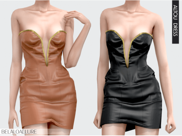 Sims 4 ALTOU Dress by Belaloallure