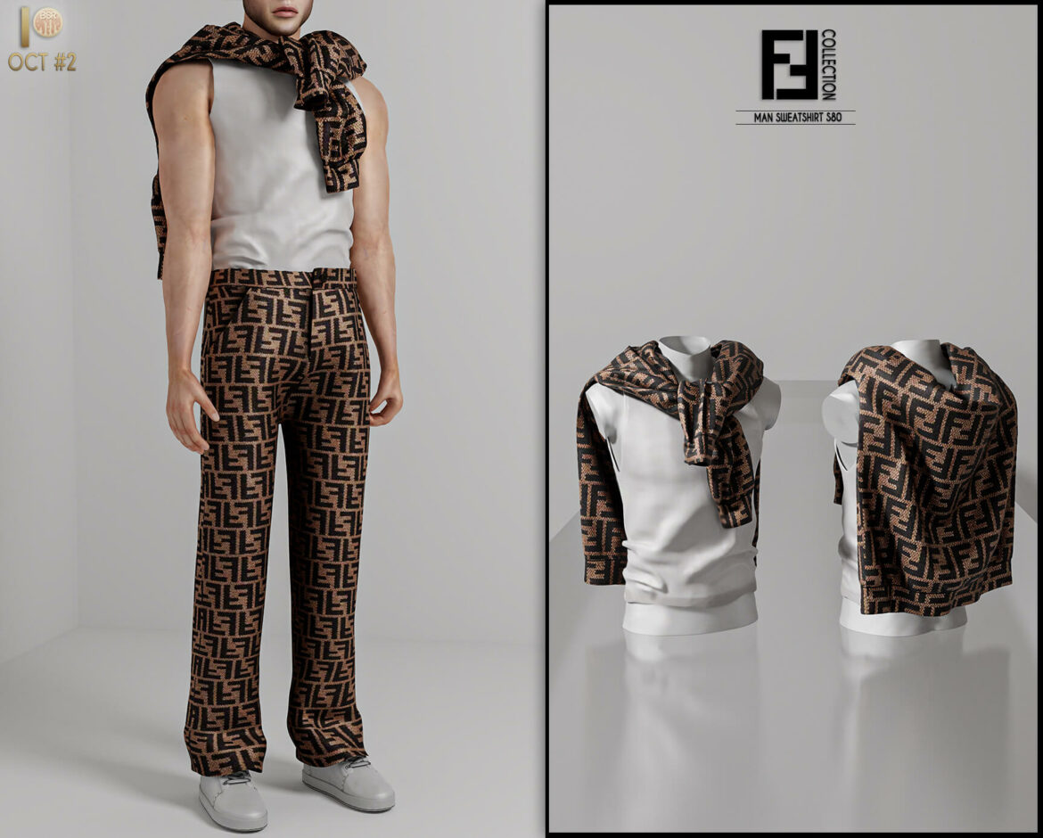 Sims 4 angels fendi seasons collection man 6 pieces