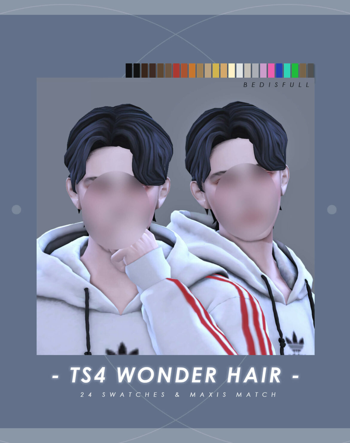 Sims 4 bedts4 m mm wonder hair bedts4 mm yoba hair