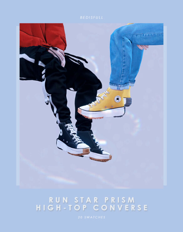 Sims 4 bedts4 m run star prism high top converse