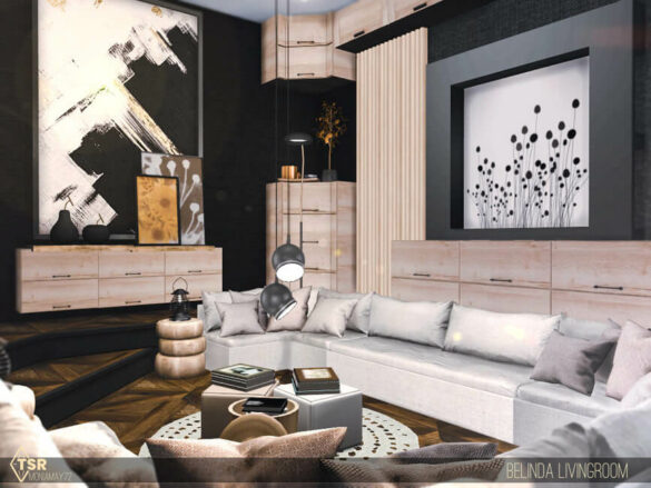 Sims 4 Belinda Livingroom by Moniamay72 TSR