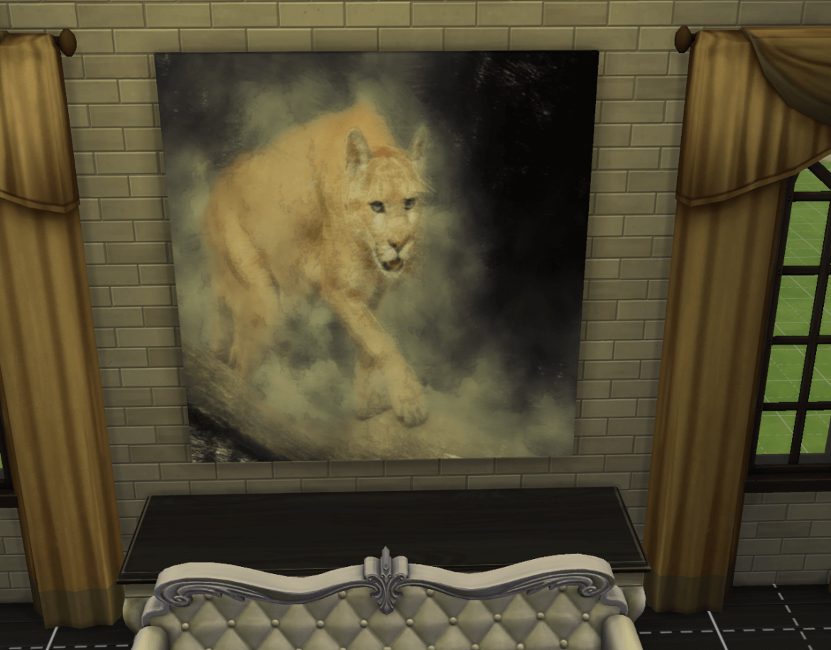 Sims 4 Big and small cats paintings