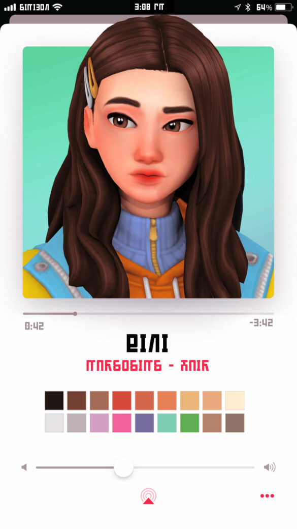 Sims 4 Bini hair by Marso Sims