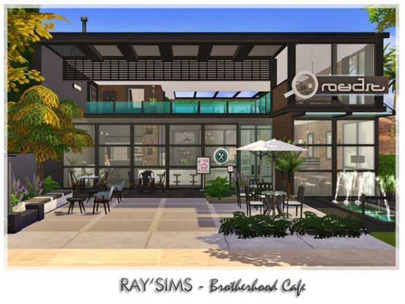 Sims 4 Brotherhood Cafe by Ray_Sims from TSR