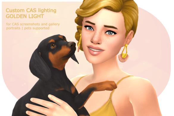 Sims 4 cas lighting golden light for ts4