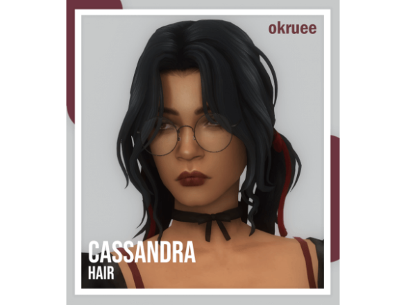 Sims 4 cassandra hair by okruee