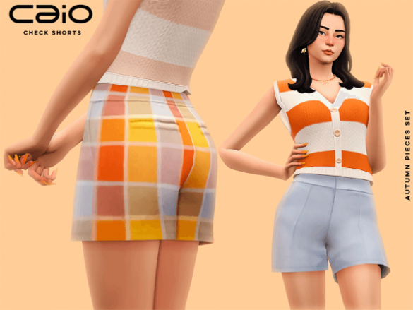 Sims 4 Check Shorts