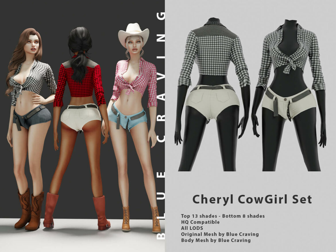 sims 4 cheryl cowgirl set